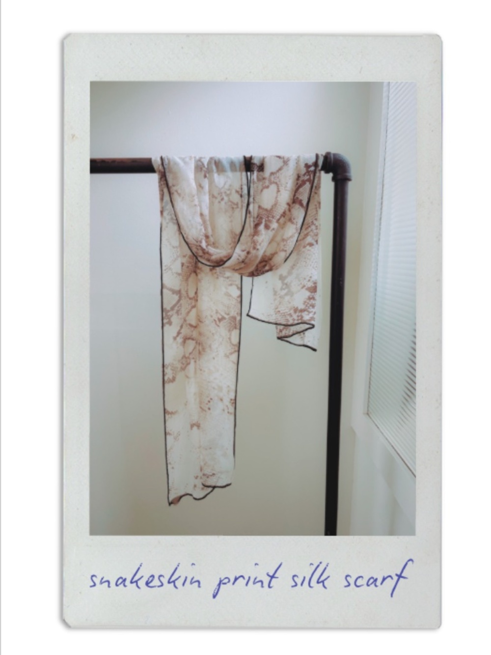 snakeskin printed scarf